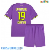 Camisa de time de futebol Borussia Dortmund Konstantinos Karetsas #19 Replicas 3º Equipamento Infantil 2026-27 Manga Curta (+ Calças curtas)